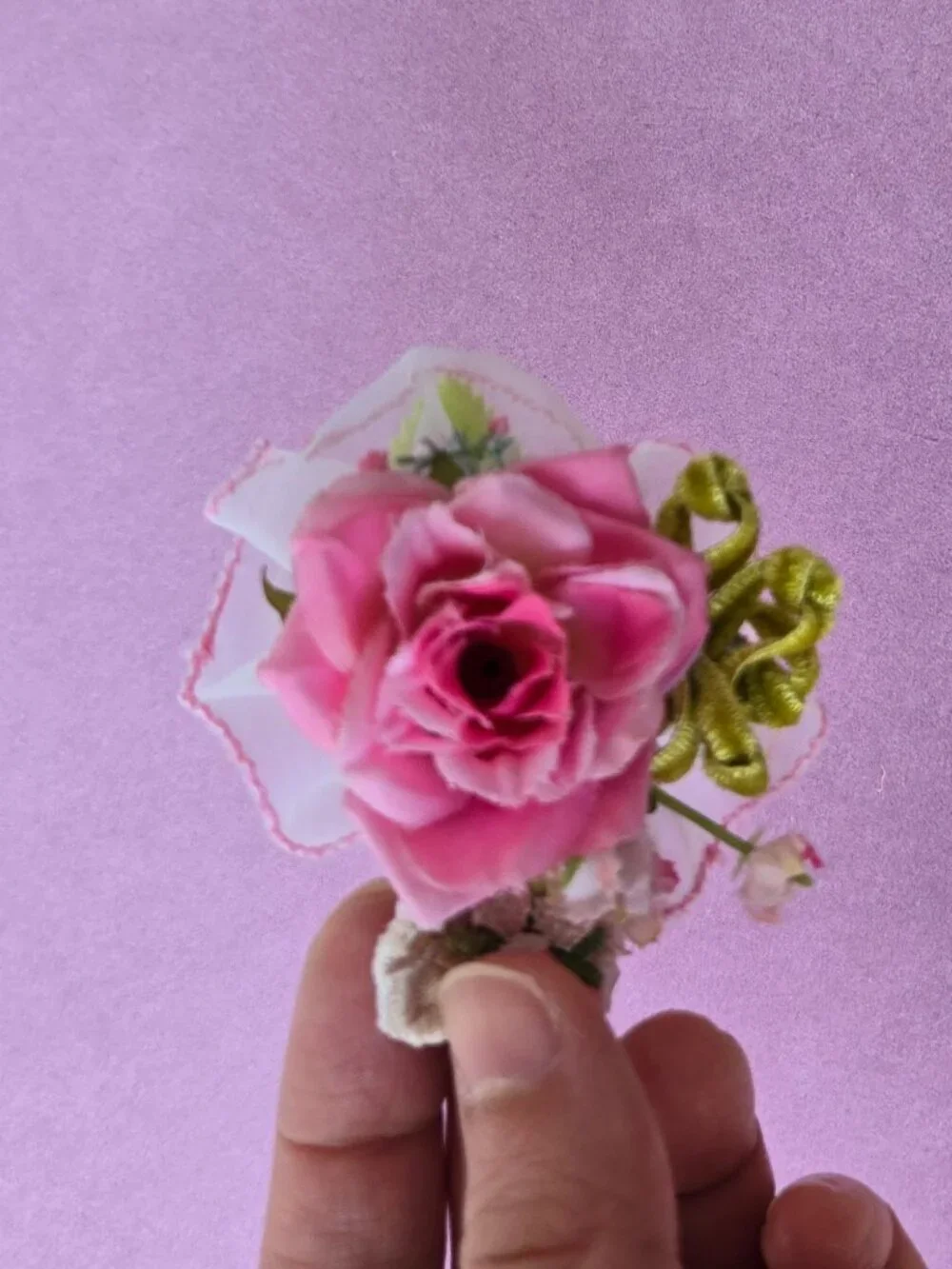 Handmade Rose Posey Hair Clip Wedding Garden Party Cottagecore Coquette